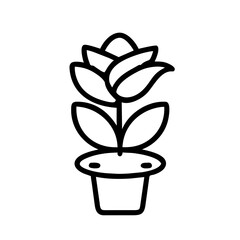Flowers Icon Outline