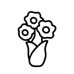 Flowers Icon Outline
