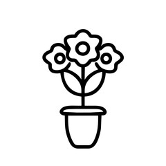 Flowers Icon Outline