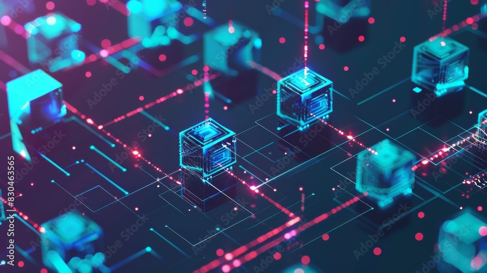Fototapete abstract digital background with binary code and ai algorithms: visual representation of machine lea