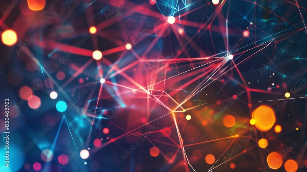 Fototapete abstract digital background with binary code and ai algorithms: visual representation of machine lea