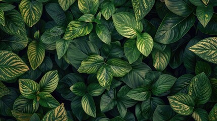 Background of green plant leaves