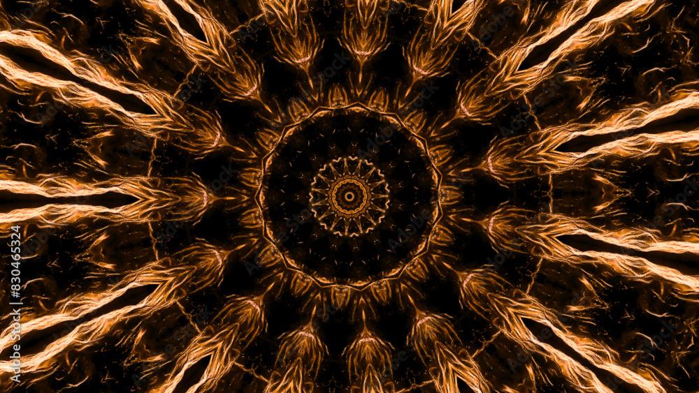 Poster animation of pattern with energy lines in space. animation. hypnotic pattern with moving luminous th