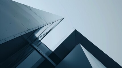 Minimalistic Abstract Architecture Concept Desktop Wallpaper: Sleek and Sophisticated Composition with Clean Lines, Geometric Shapes, Monochromatic Palette, and Modern Design Elements