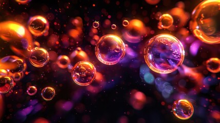 Multicolor Bubble Spectacle, A Mesmeric Visual Symphony