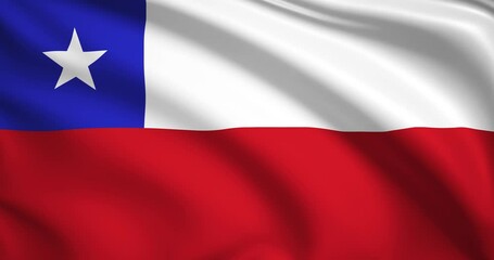 flag of Chile. Chilean flag background. 4k 60FPS - Powered by Adobe