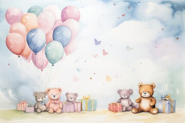 Obraz premium Birthday balloon animal party.