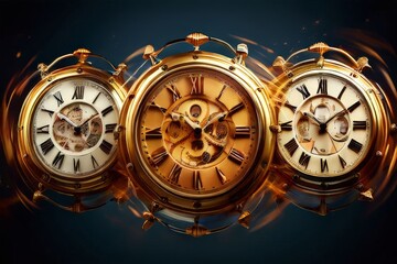 Time clock zodiac closeup abstract background