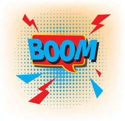 Flat comics wallpaper with speech bubble