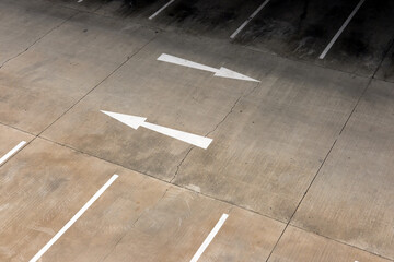 parking sign on asphalt