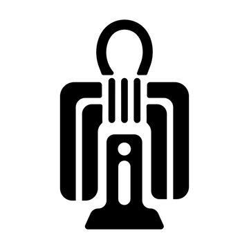 Modern filled style icon of tyet amulet 