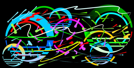 abstract brush stroke style paint black and dark  background.