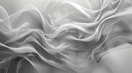 Abstract grey wavy patterns creating a smooth and ethereal appearance