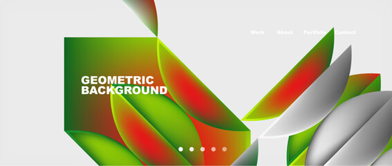 Glassmorphism geometric abstract background. Vector Illustration For Wallpaper, Banner, Background, Card, Book Illustration, landing page