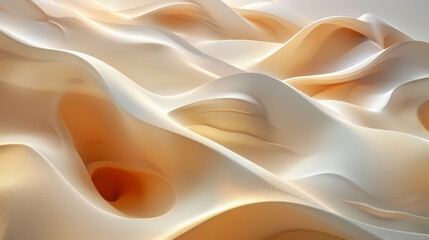 Abstract beige and cream wavy patterns with a soft and serene appearance