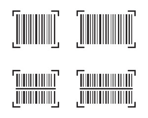 Obraz premium Simple Barcode Vector Design Icon