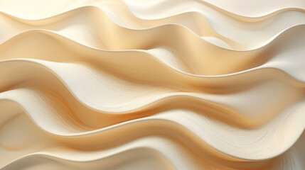 Abstract beige and cream wavy patterns with a soft, serene, and minimalist feel