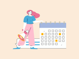 Notification announcement vector creative flat hand drawn illustration
