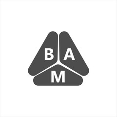 BAM letter logo design on white background. Creative  modern BAM letter logo design. Vector design.