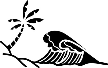 Summer waves vector illustration