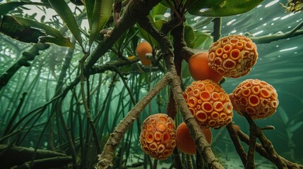 Structure of Avicennia marina fruit in mangrove ecosystem
