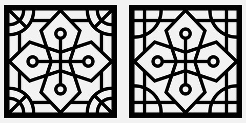 Geometric and simple pattern for background, decoration, panel, for cnc cutting
