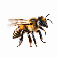 bee isolated on white or transparent
