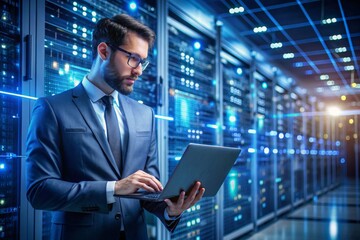 The room is brightly lit and the man is focused on his work