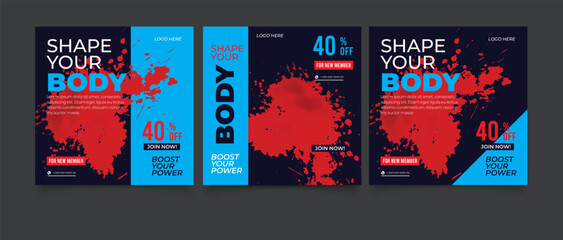 Sport and tech social media post template