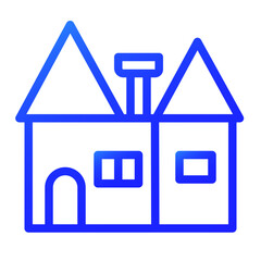 housing area blue gradient style icon