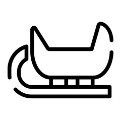 sled cut line style icon