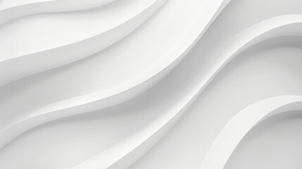Obraz premium White wave-like forms create a seamless transition into a clean, minimalist background.