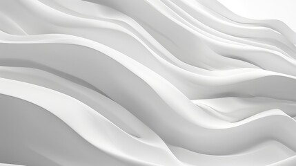 Obraz premium White wave-like forms create a seamless transition into a clean, minimalist background.