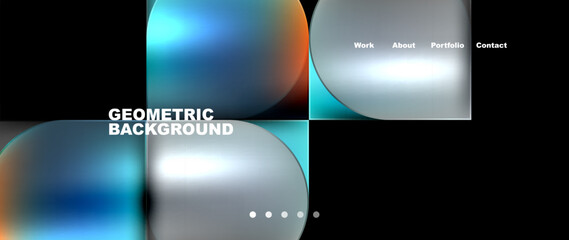 Round squares, circles with fluid gradients. Vector Illustration For Wallpaper, Banner, Background, Card, Book Illustration, landing page