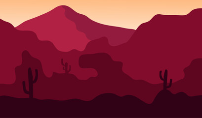 Obraz premium dessert flat backround landscape