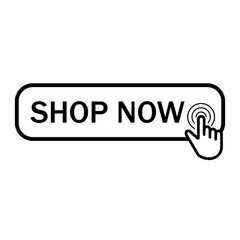 Shop Now Button Icon, Simple Icon Vector Design, best used for presentation, application, web and banner