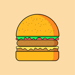 illustration of a burger