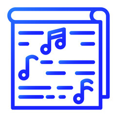  song lyrics blue gradient icon