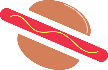 hot dog food illustration