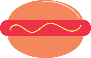 hot dog food illustration