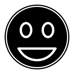 emote smiled glyph icon