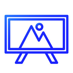 watch the view gradient blue style icon