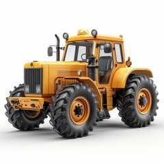 Tractor isolated on white background
