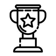 got a trophy cut line style icon