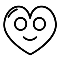 Obraz premium heart of happiness line style icon