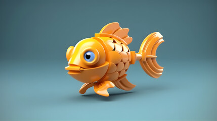 Goldfish toy robot 3d