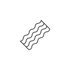Bacon icon design with white background stock illustration
