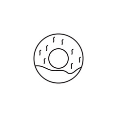 Donuts icon design with white background stock illustration