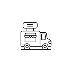 Food Truck icon design with white background stock illustration