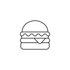 Burger icon design with white background stock illustration